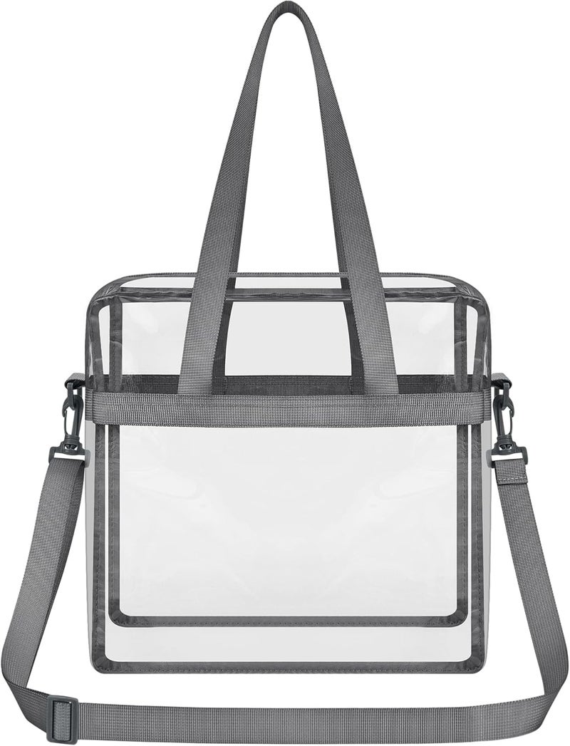 USPECLARE Clear Tote Bag for Stadium Events, 12x6x12 Transparent Stadium Bag for Work, Sports Games,Gym，Concerts - Image 3